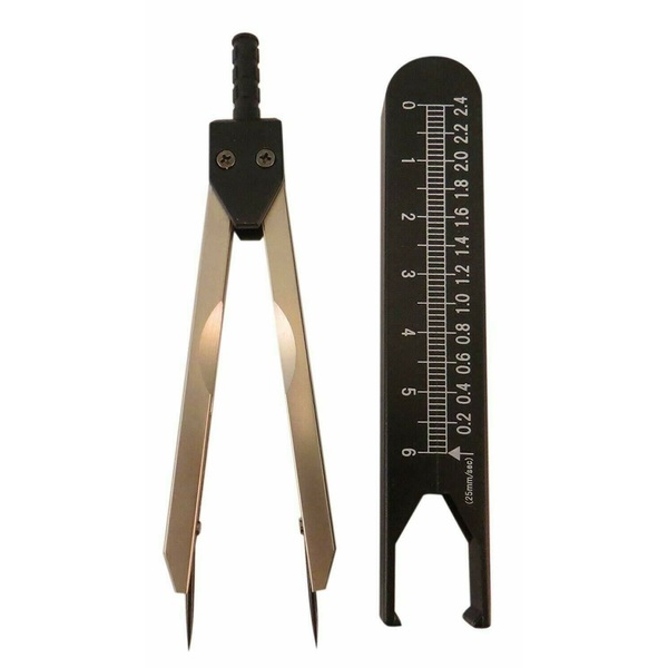 A2Z Scilab Black EKG Caliper with Cover Ruler A2Z-ZR674